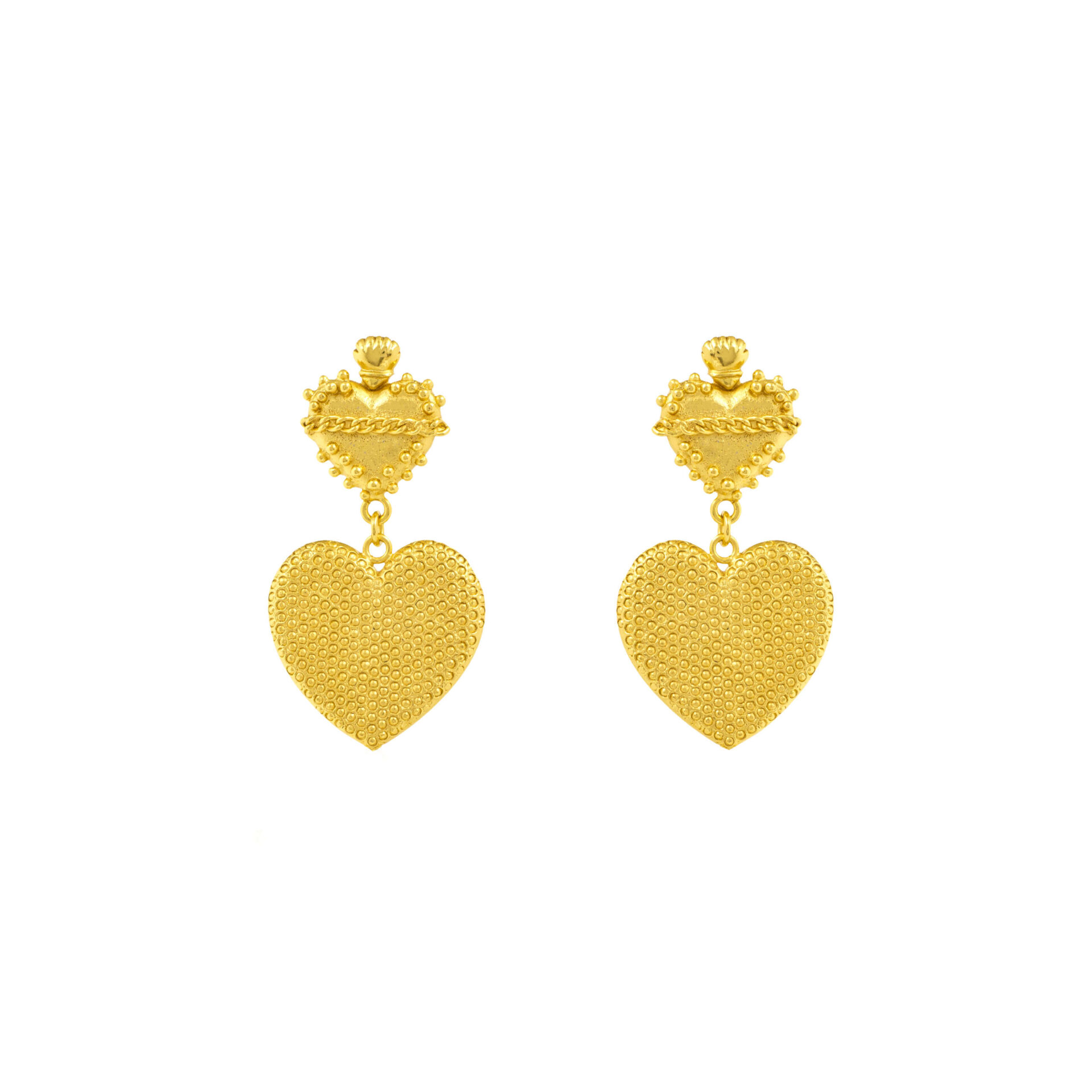 Flor Amazona women’s lovelia short gold earrings Earrings  Coveti