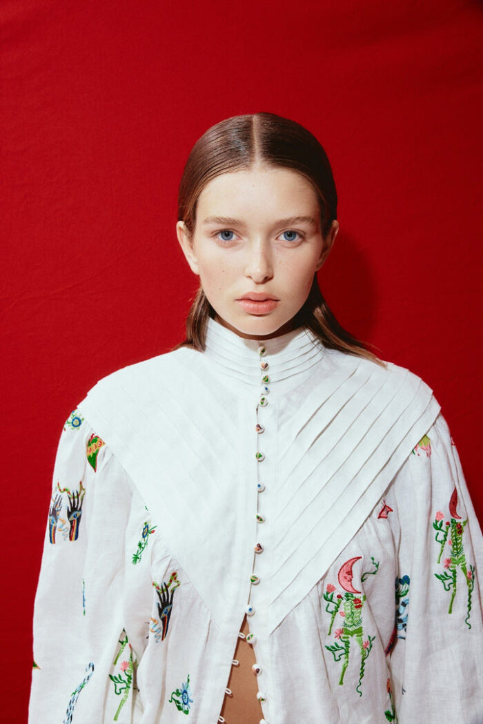 Alemais Atticus Embroidered Shirt