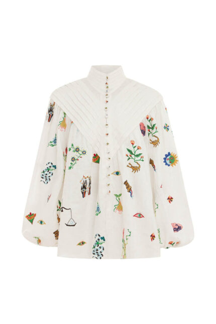 Alemais Atticus Embroidered Shirt