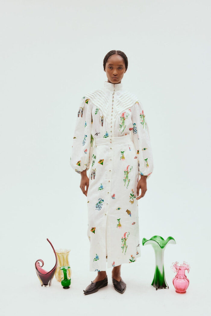 Alemais Atticus Embroidered Shirt