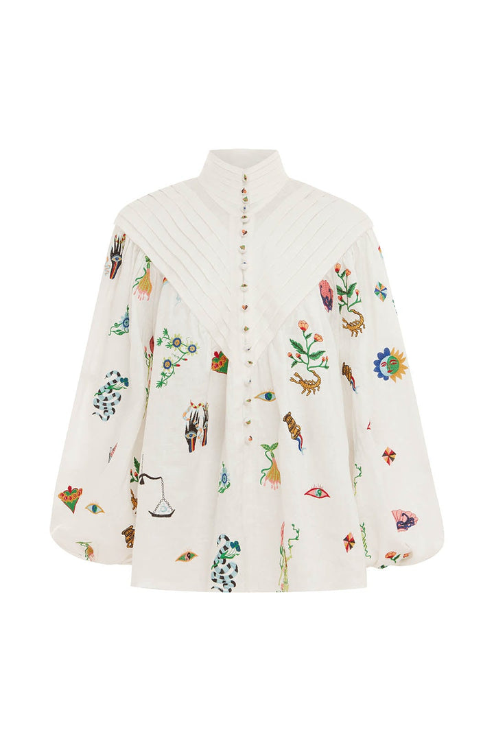 Alemais Atticus Embroidered Shirt