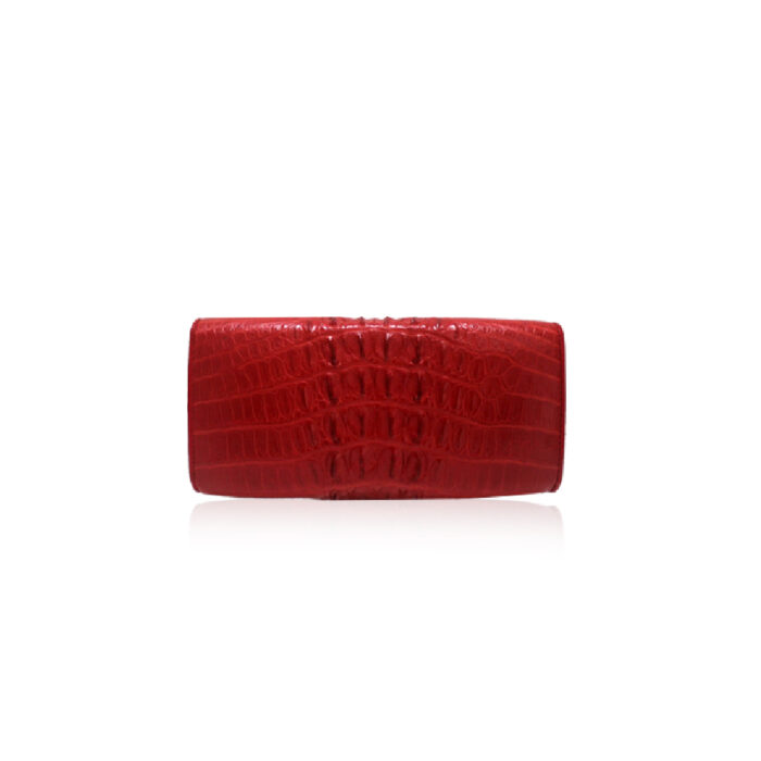 Luana Crocodile Brown Leather Clutch Bag Bags Bangkok Bootery Coveti