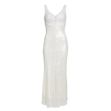 Coquette White Sequin Dress