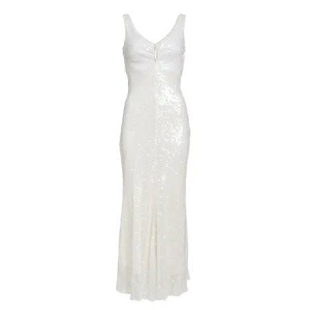 Coquette White Sequin Dress