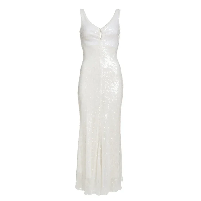 Coquette White Sequin Dress