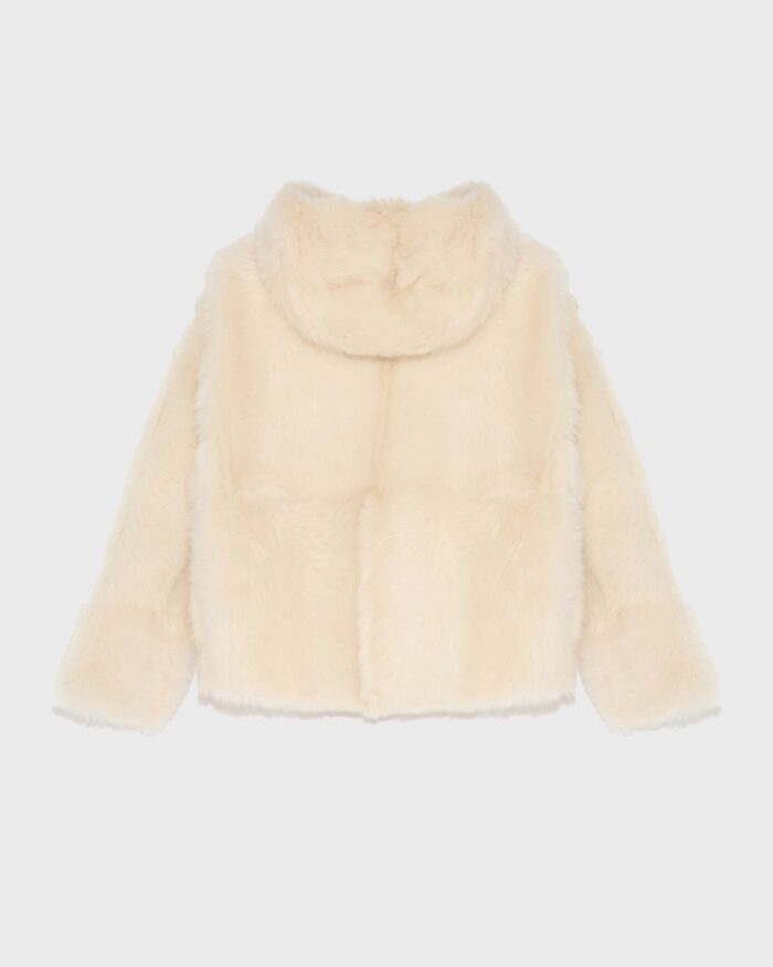 Short Hooded Jacket In Toscana Folk Lambskin - Image 8