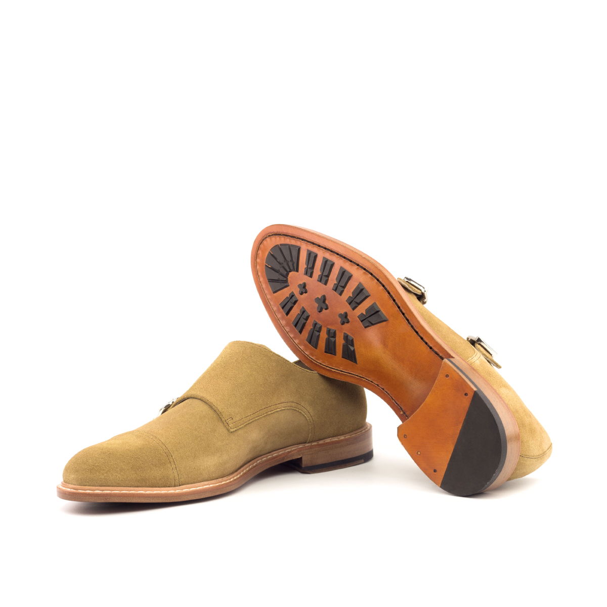 Brown Double Monk Shoe - Image 3