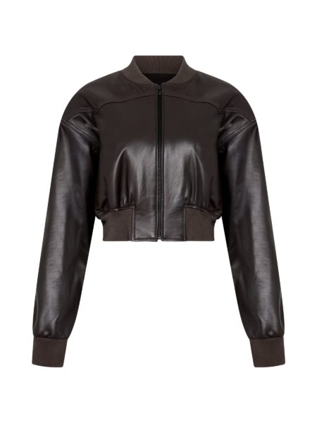 Leather Aviator Bomber Jacket