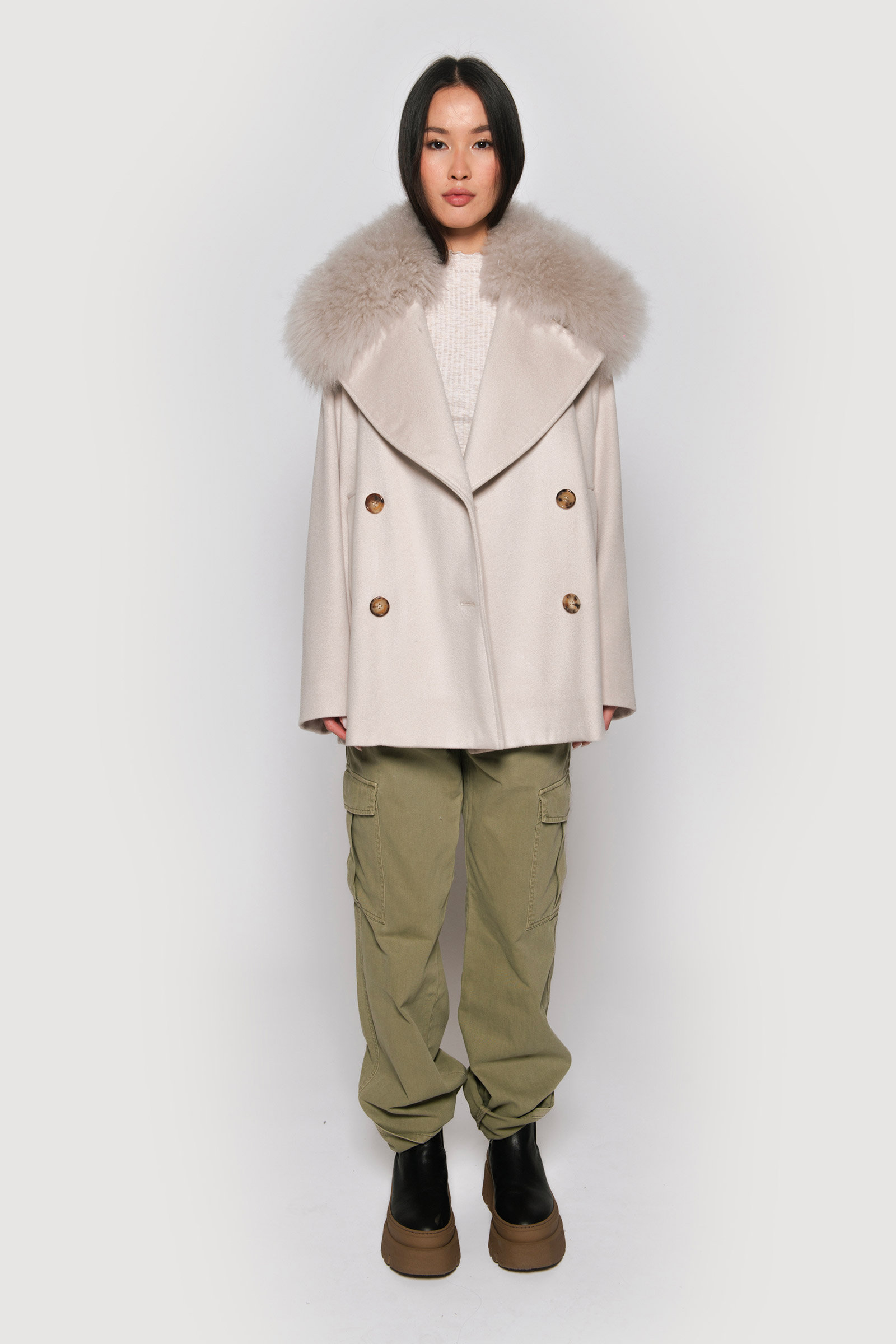 Cashmere coat mastic and mohair - Image 3