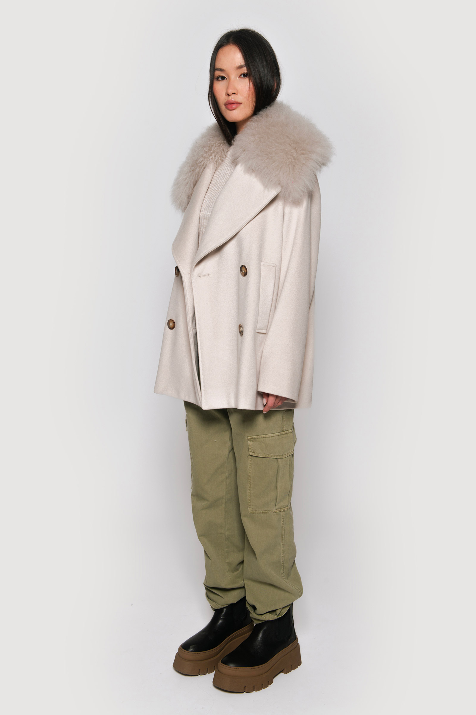 Cashmere coat mastic and mohair - Image 4