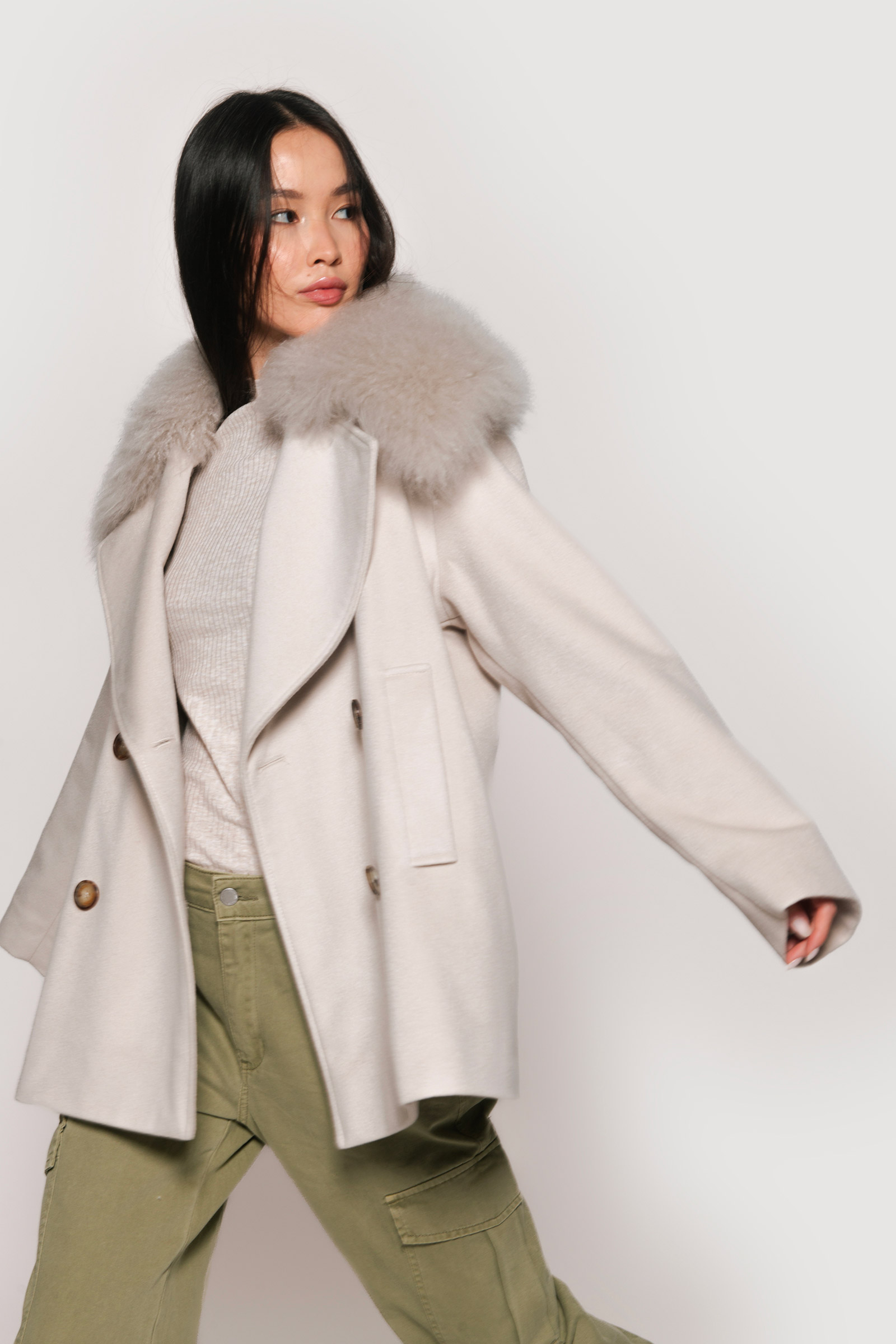 Cashmere coat mastic and mohair - Image 6
