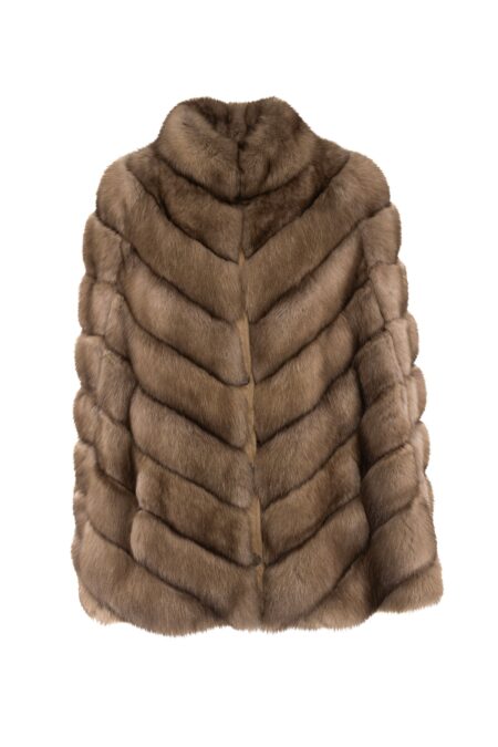 Cashmere jacket and sable barguzinsky royal sand