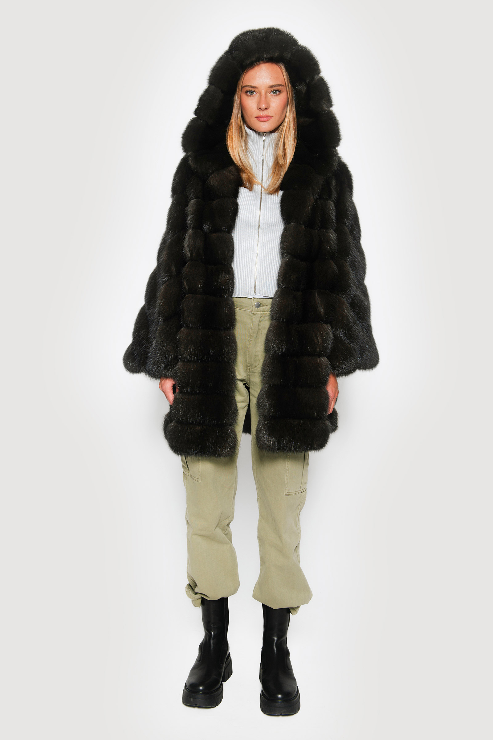 Coat in sable barguzinsky dark - Image 3