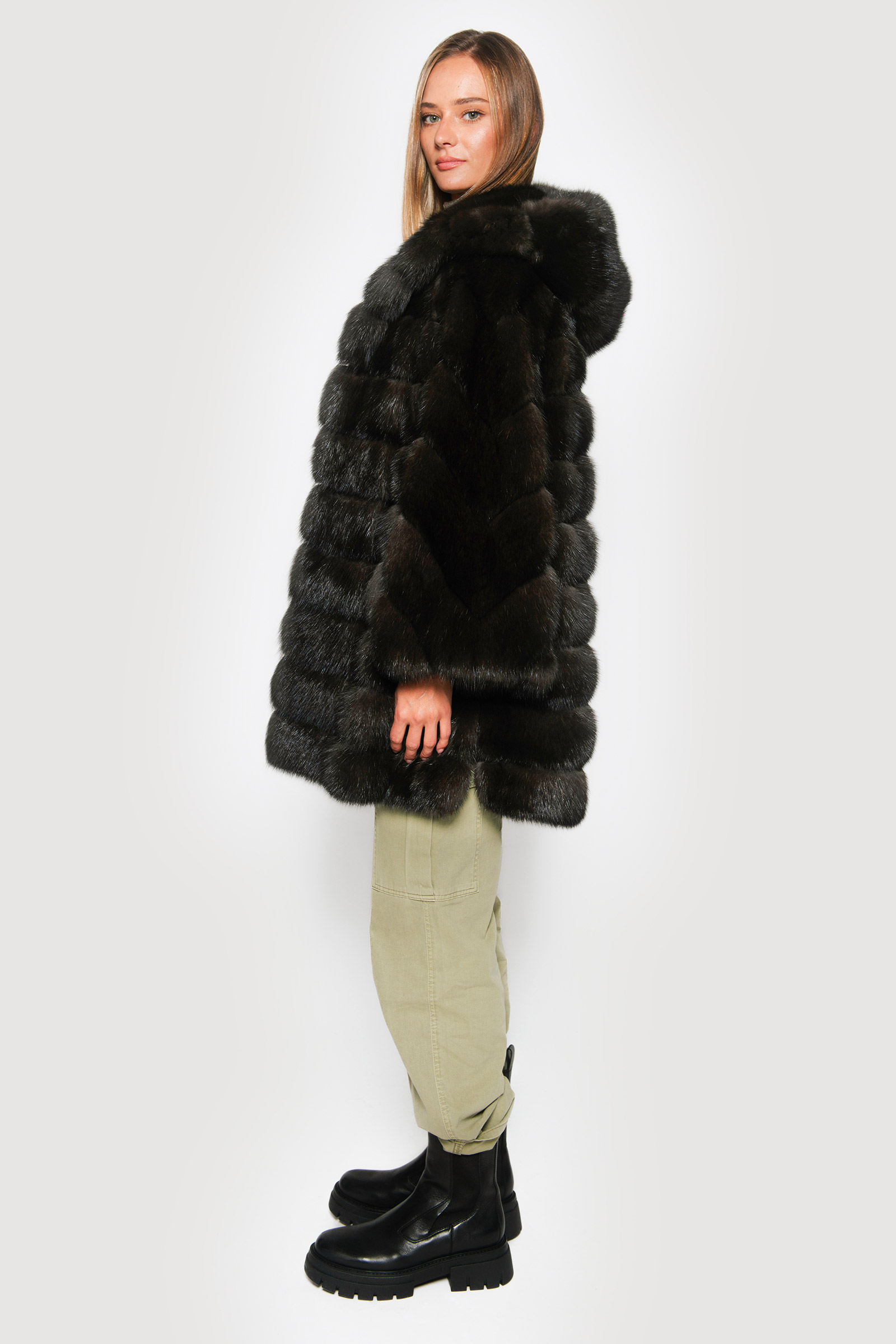 Coat in sable barguzinsky dark - Image 4