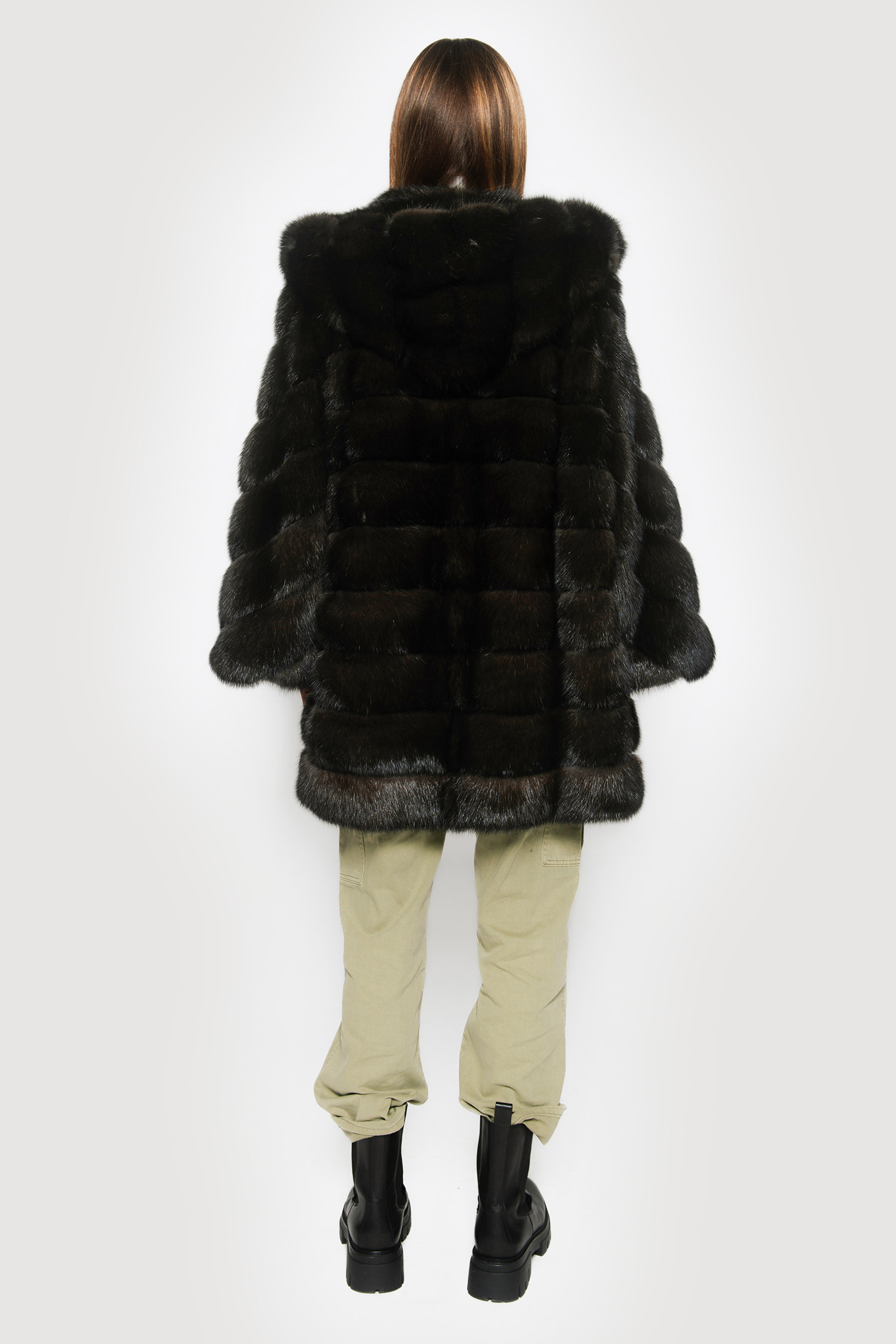 Coat in sable barguzinsky dark - Image 5