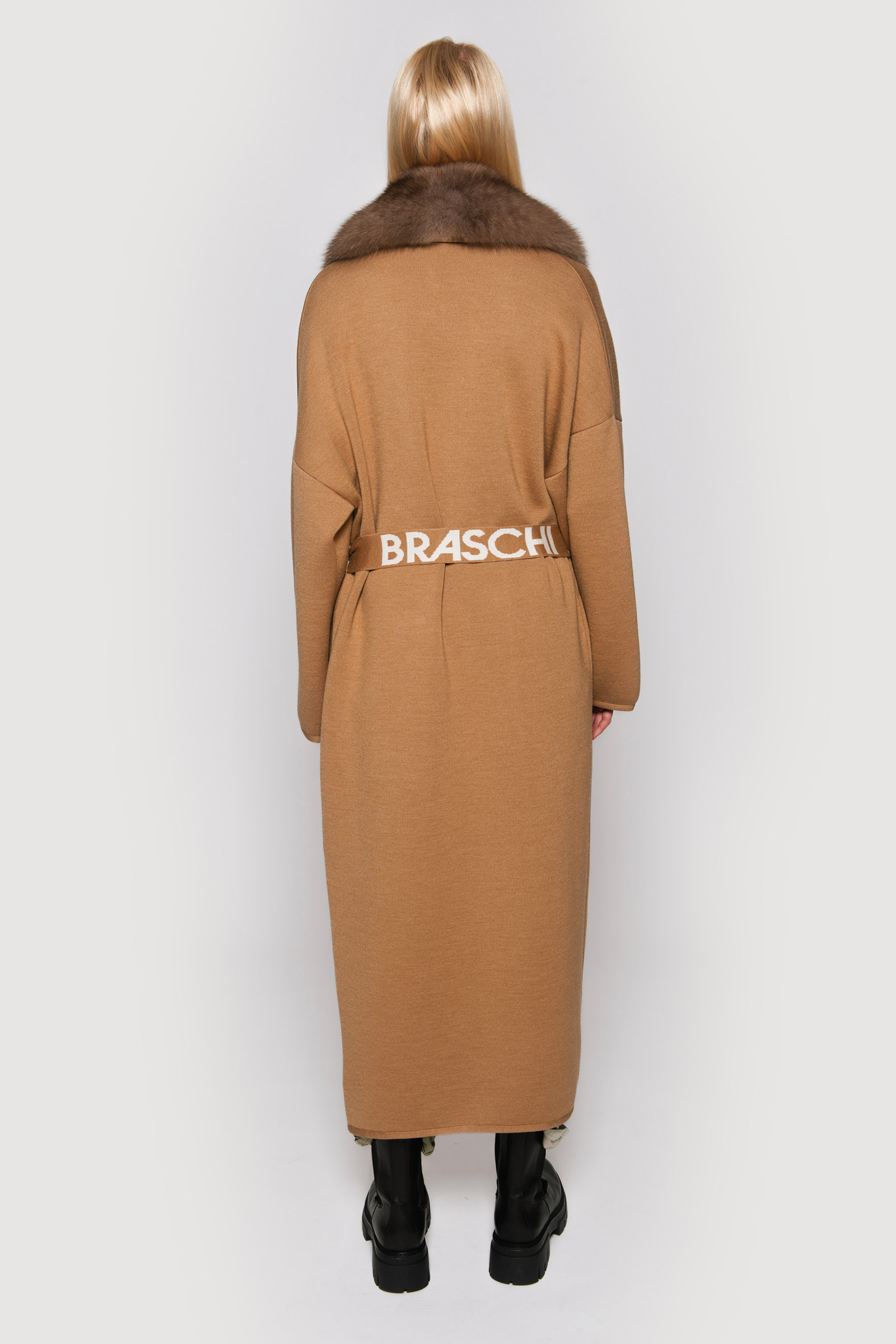 Dallas cashmere coat with graphite sable - Image 2