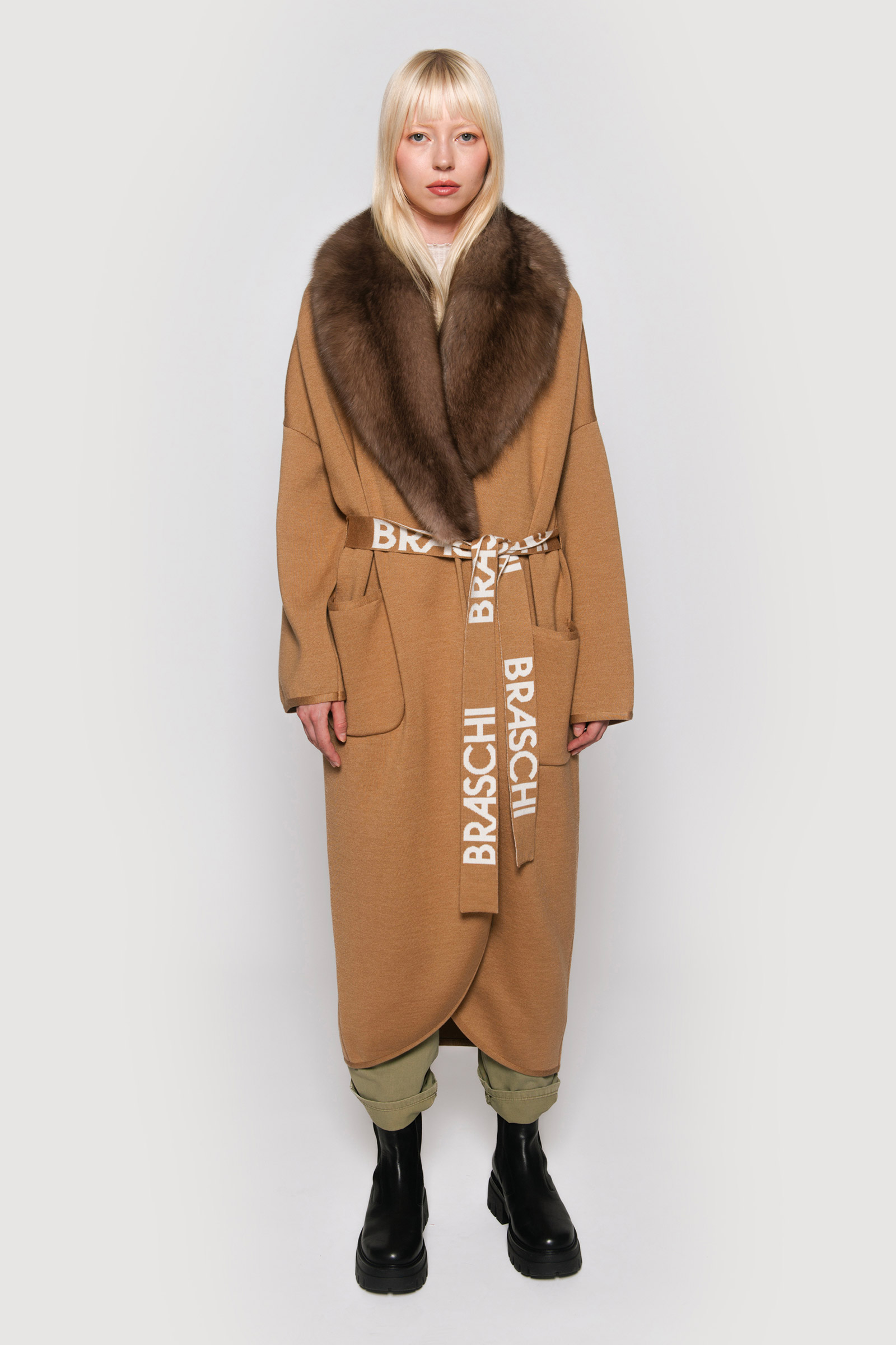 Dallas cashmere coat with graphite sable - Image 3