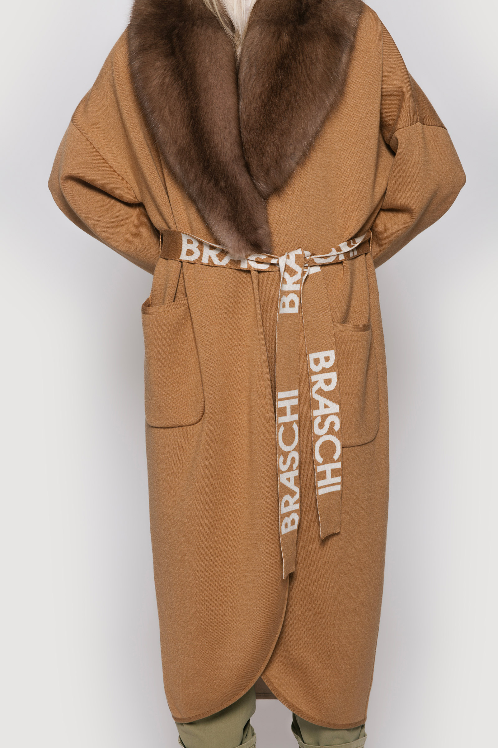 Dallas cashmere coat with graphite sable - Image 4