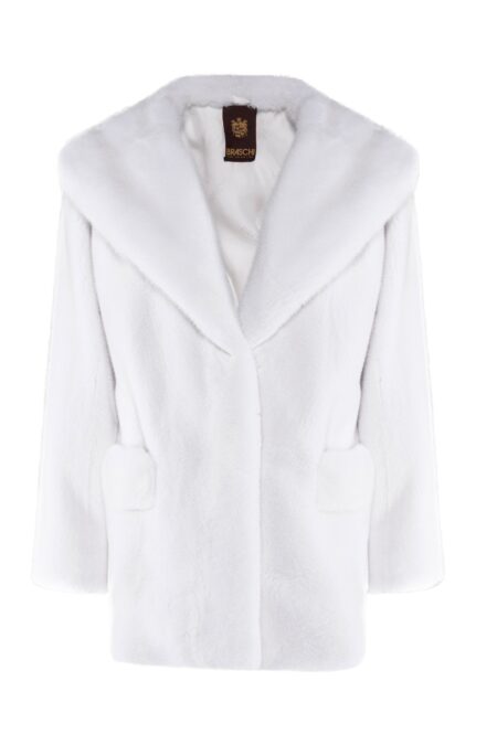 Natural white mink jacket