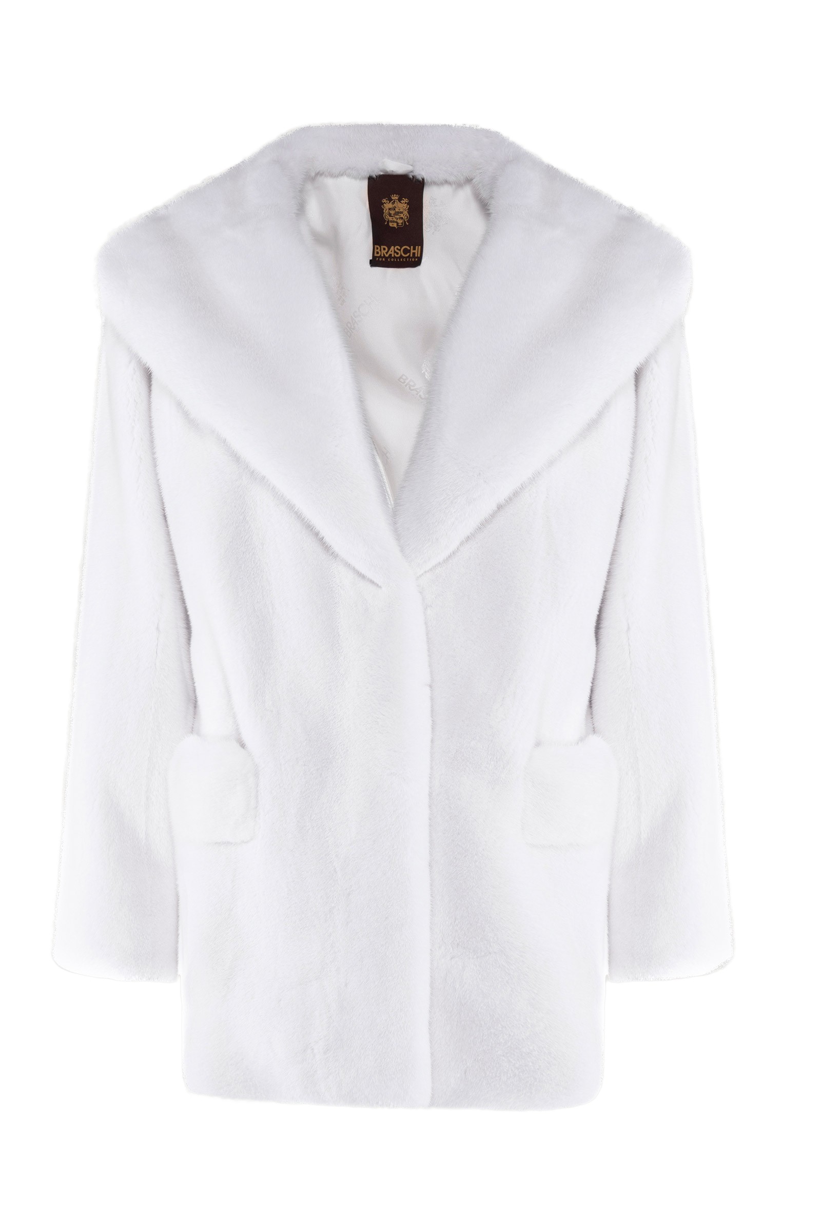 Natural white mink jacket