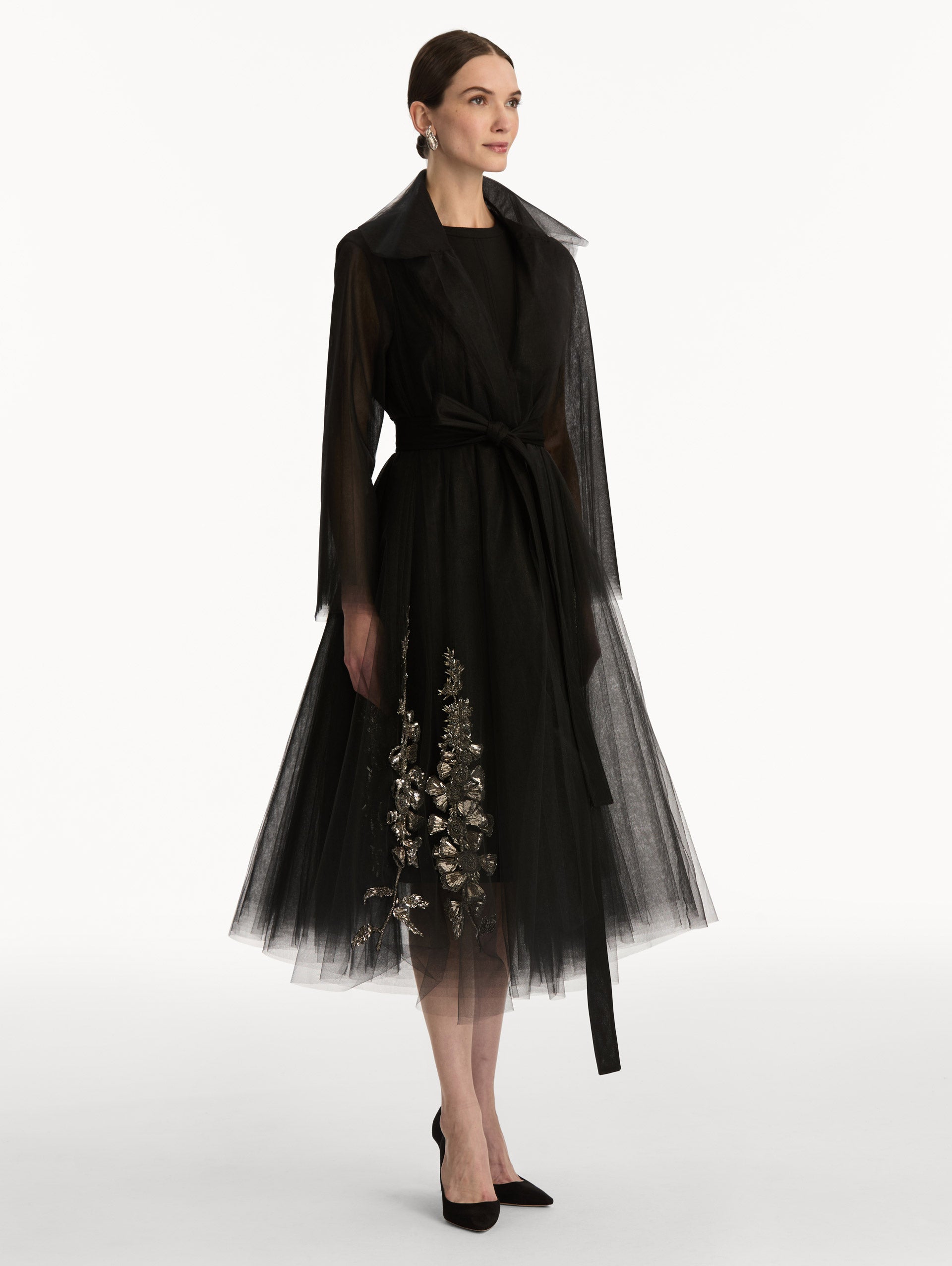 Foxglove Sequin Embroidered Opera Coat - Image 4