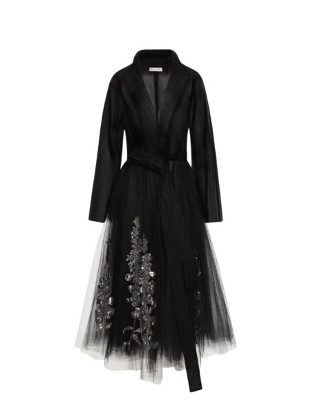 Foxglove Sequin Embroidered Opera Coat