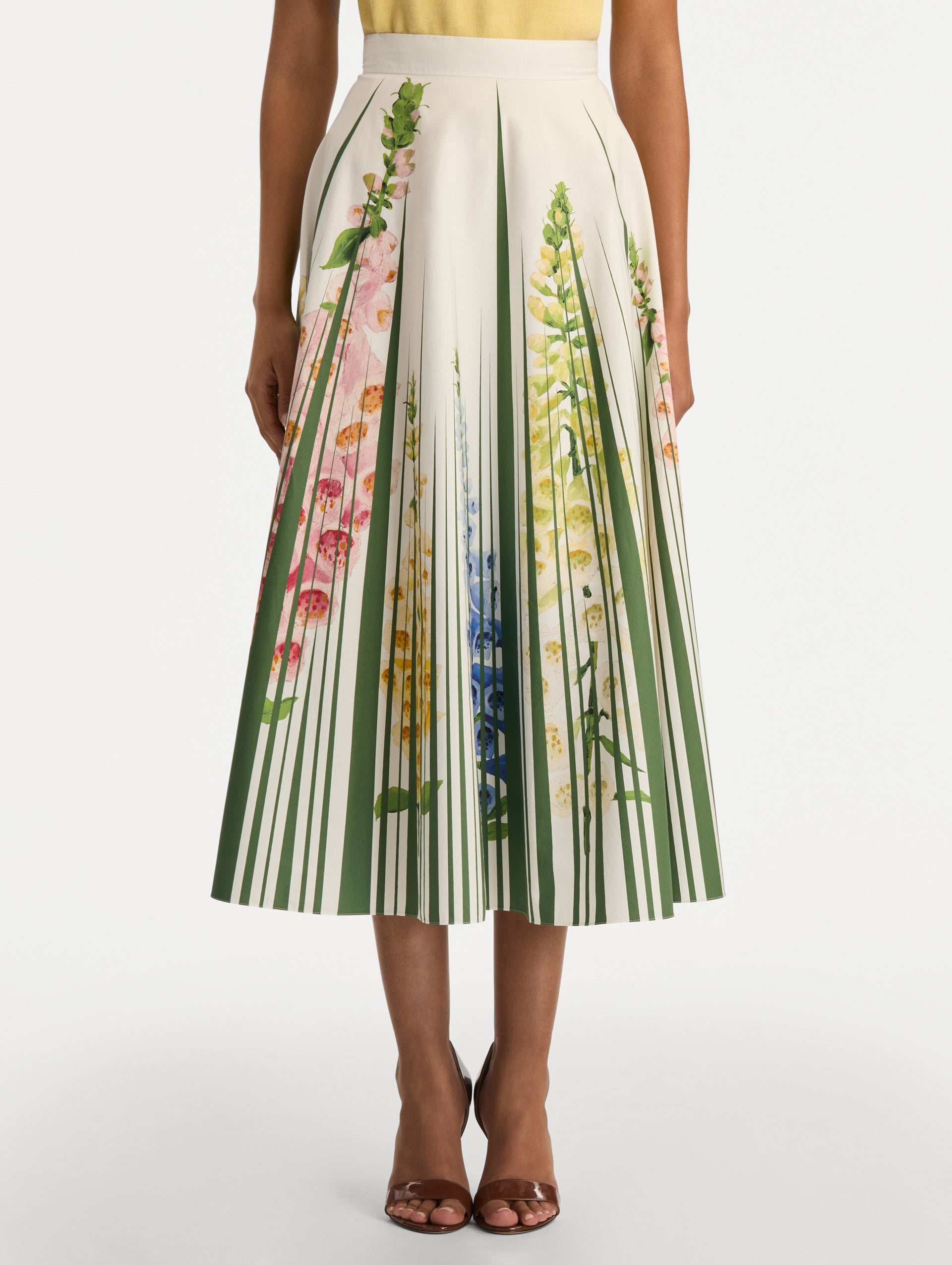 Foxglove Trompe L’oeil Cotton Poplin Skirt - Image 2