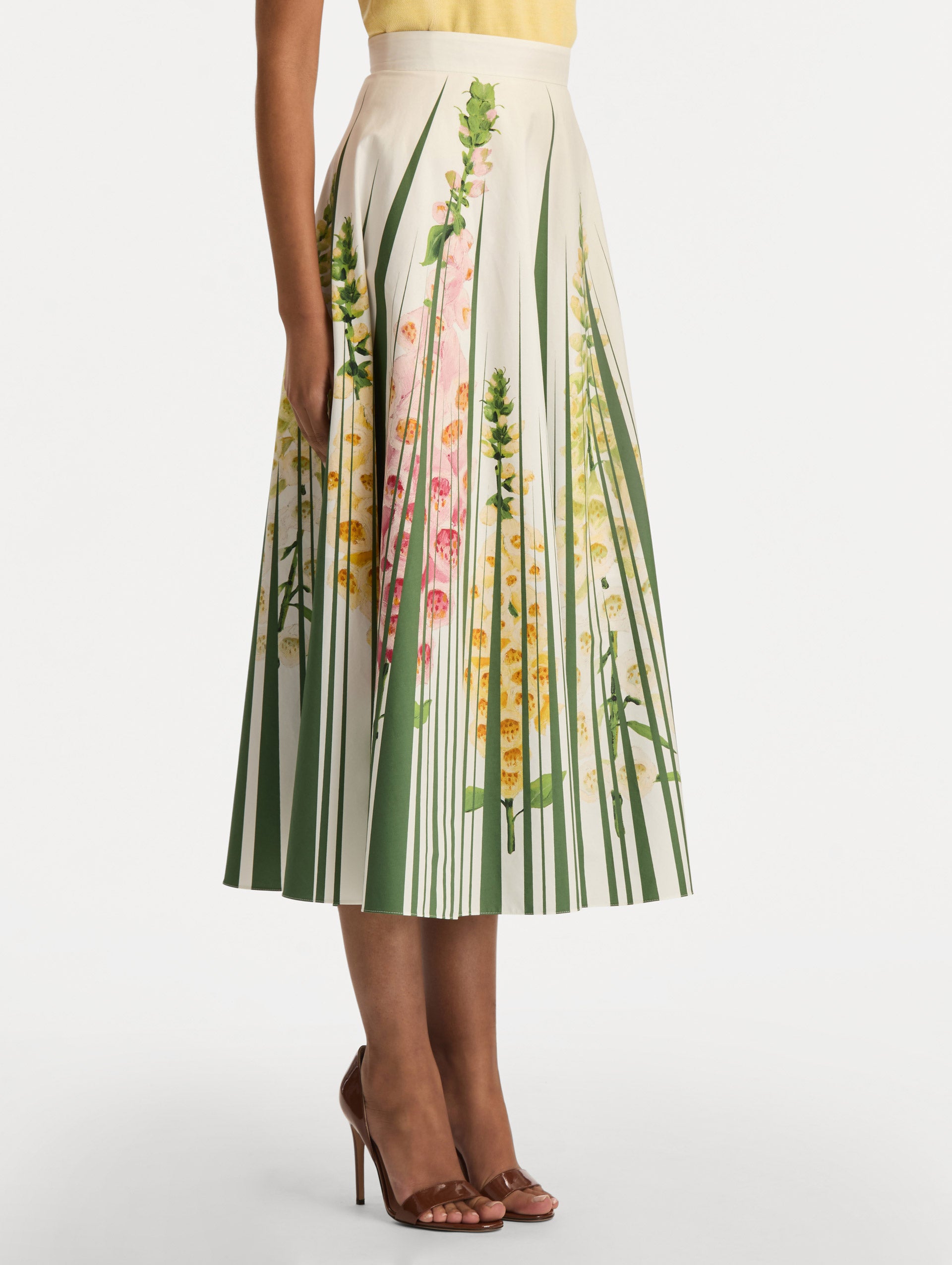 Foxglove Trompe L’oeil Cotton Poplin Skirt - Image 5