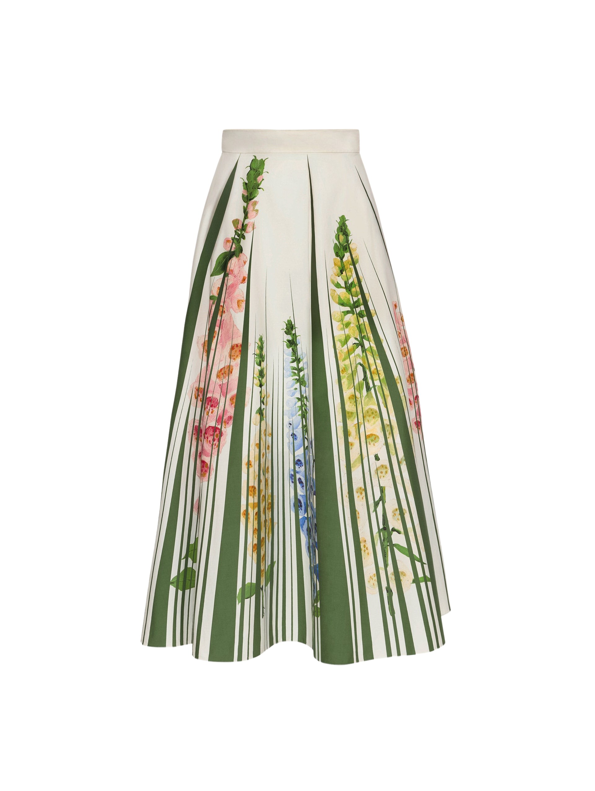 Foxglove Trompe L’oeil Cotton Poplin Skirt