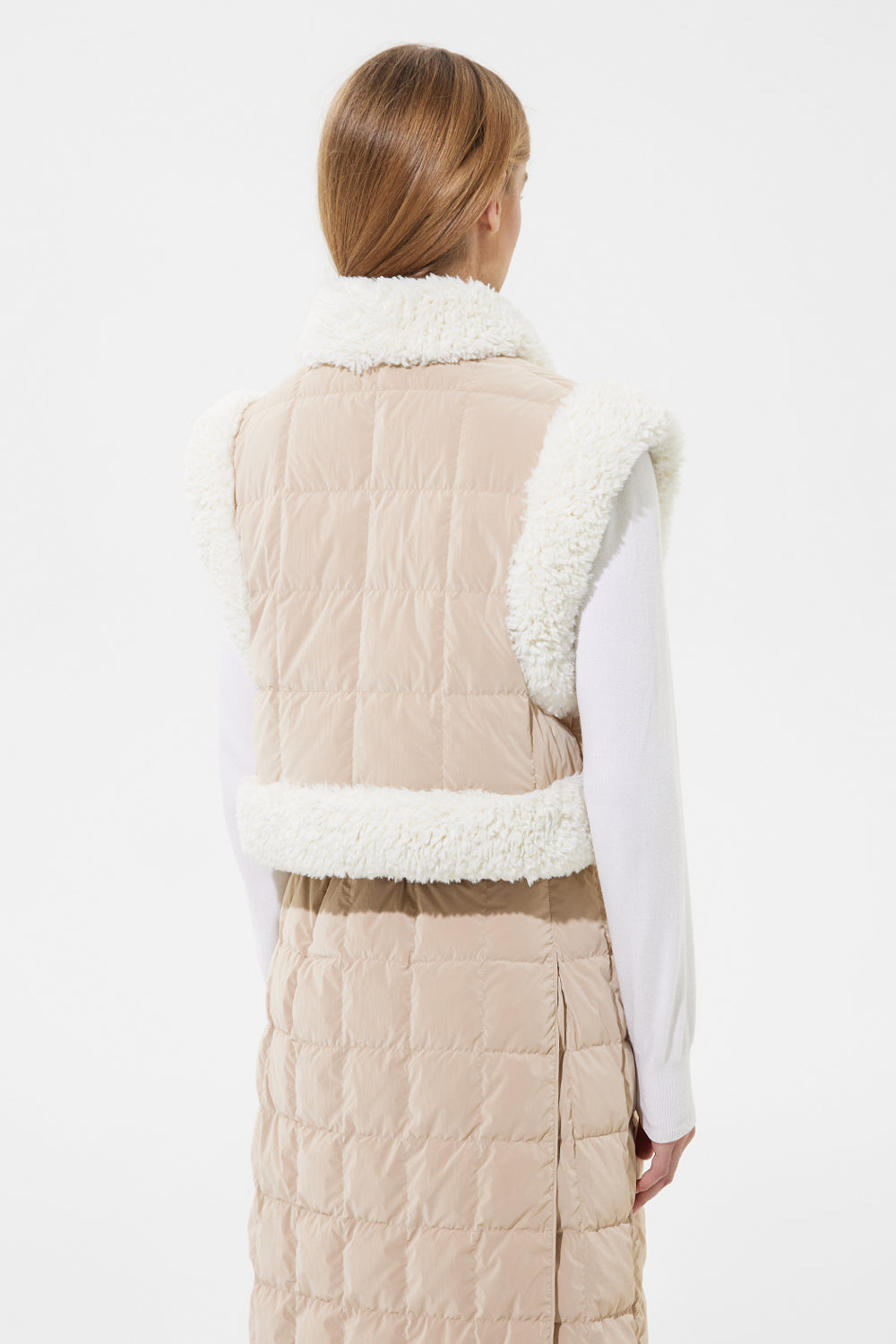Cropped Keptar Vest Powder Ivory - Image 5