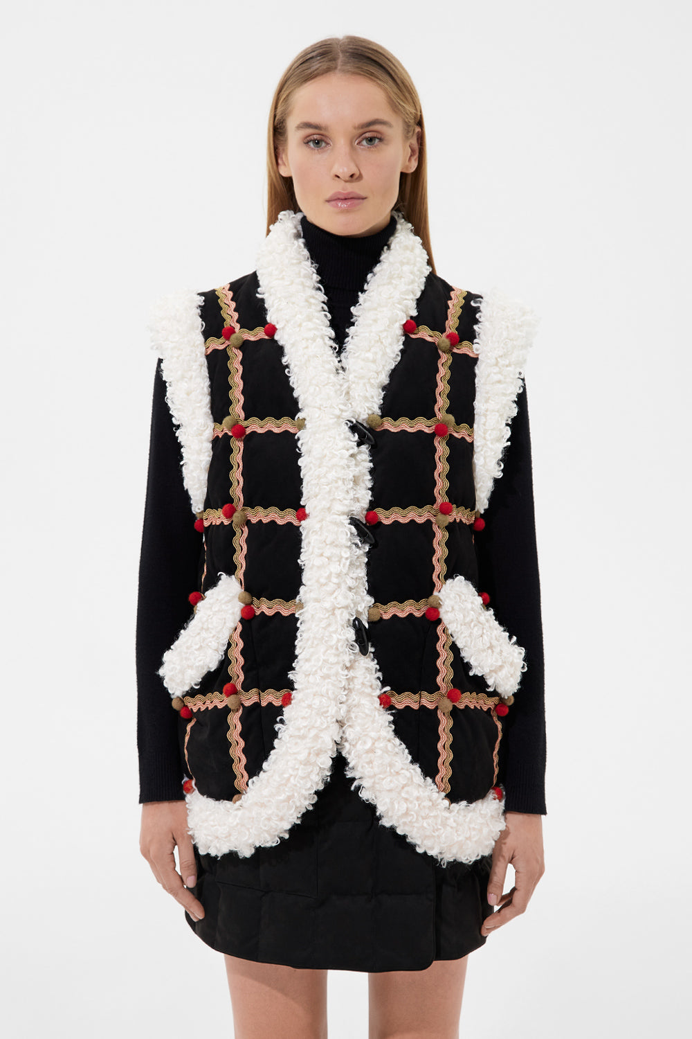 Folk Keptar Vest Suede Black - Image 3