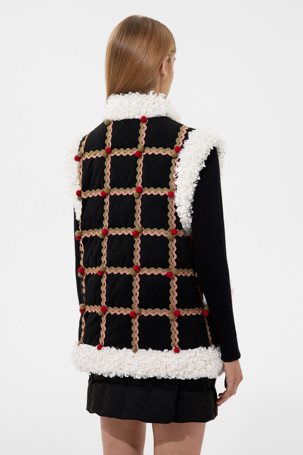 Folk Keptar Vest Suede Black - Image 5