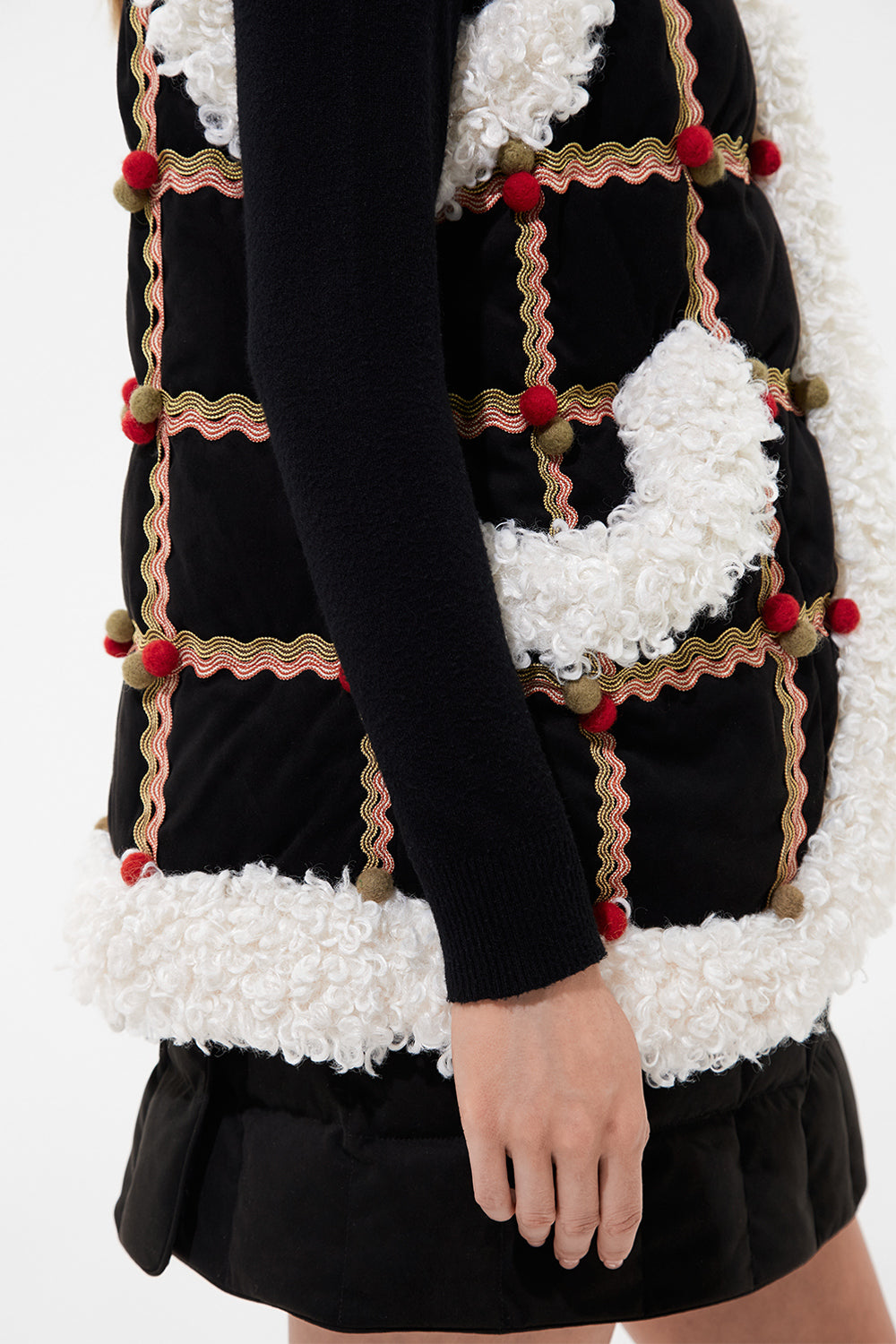 Folk Keptar Vest Suede Black - Image 6