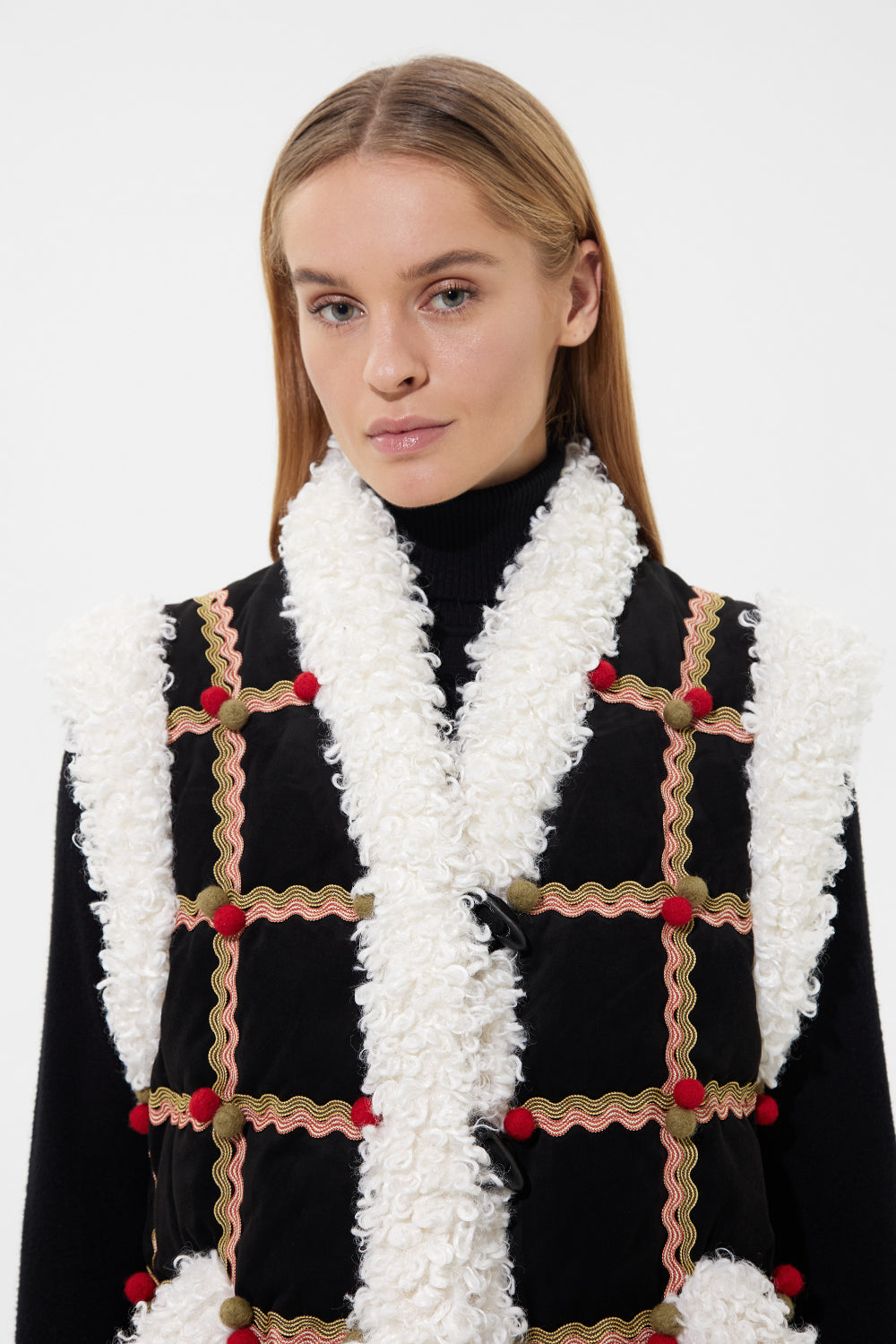 Folk Keptar Vest Suede Black - Image 7