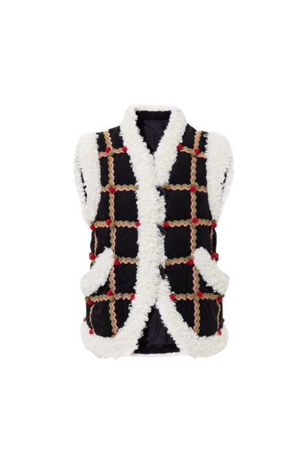 Folk Keptar Vest Suede Black