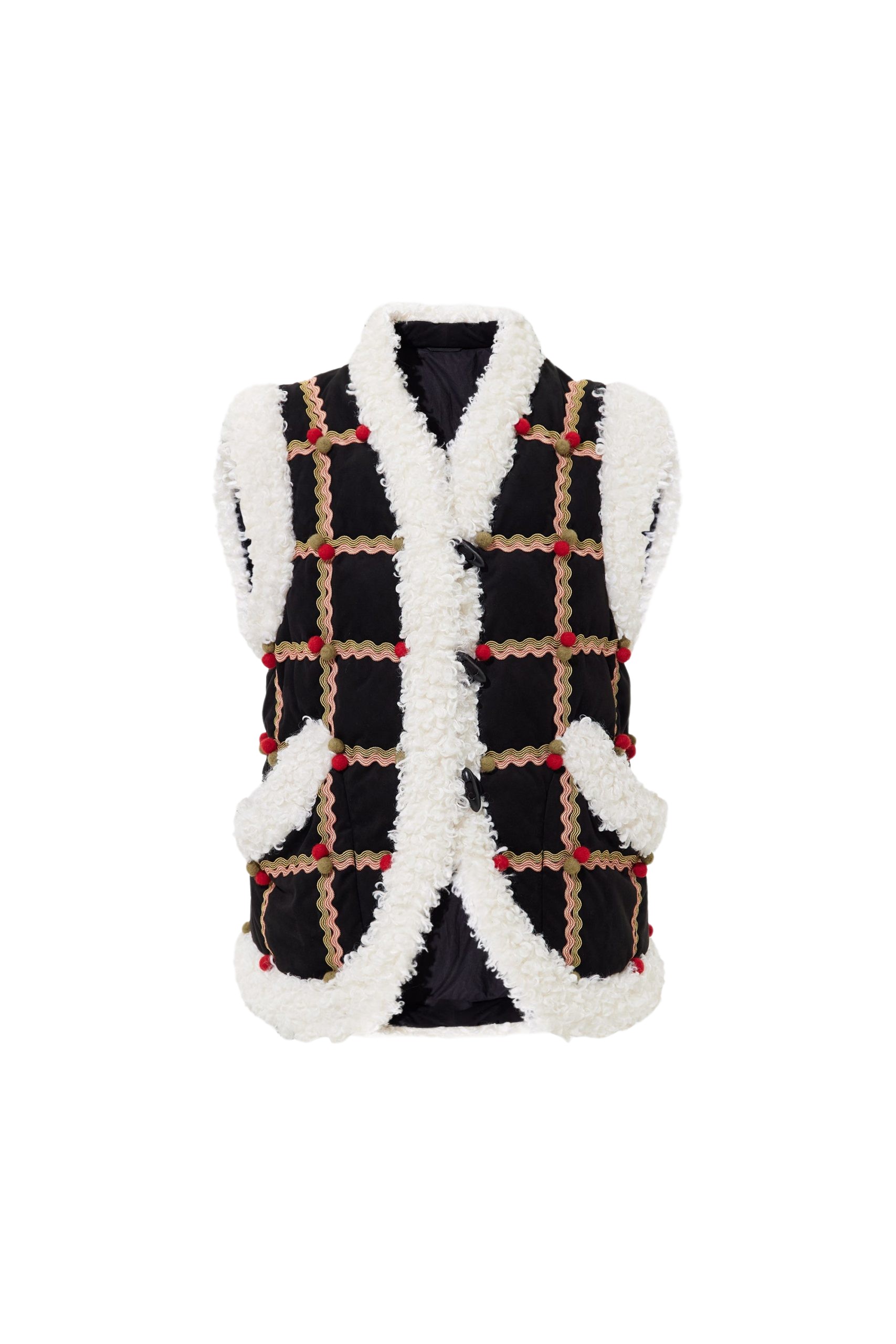 Folk Keptar Vest Suede Black