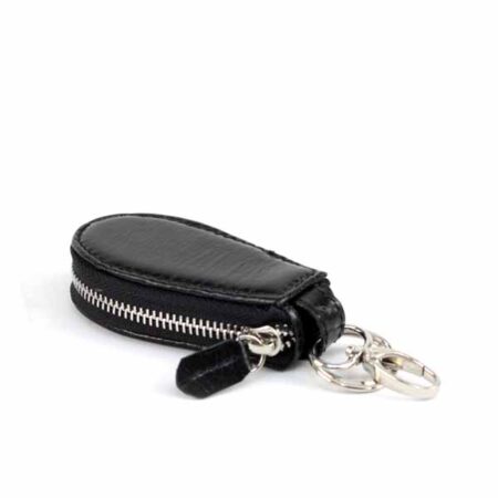 Black Leather Car Keychain