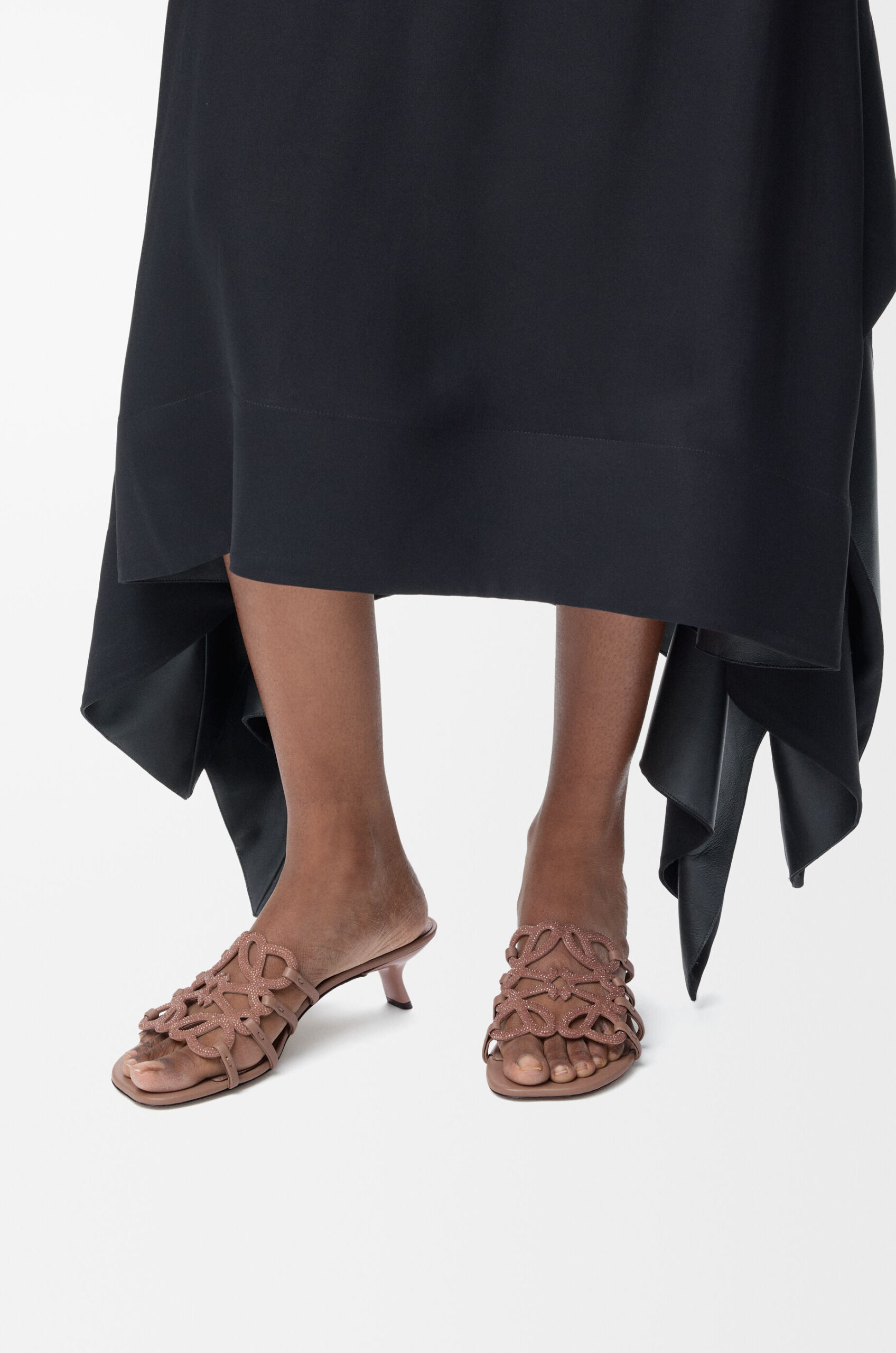 Petal Anagram Slide In Rhinestone-Embellished Suede - Image 3