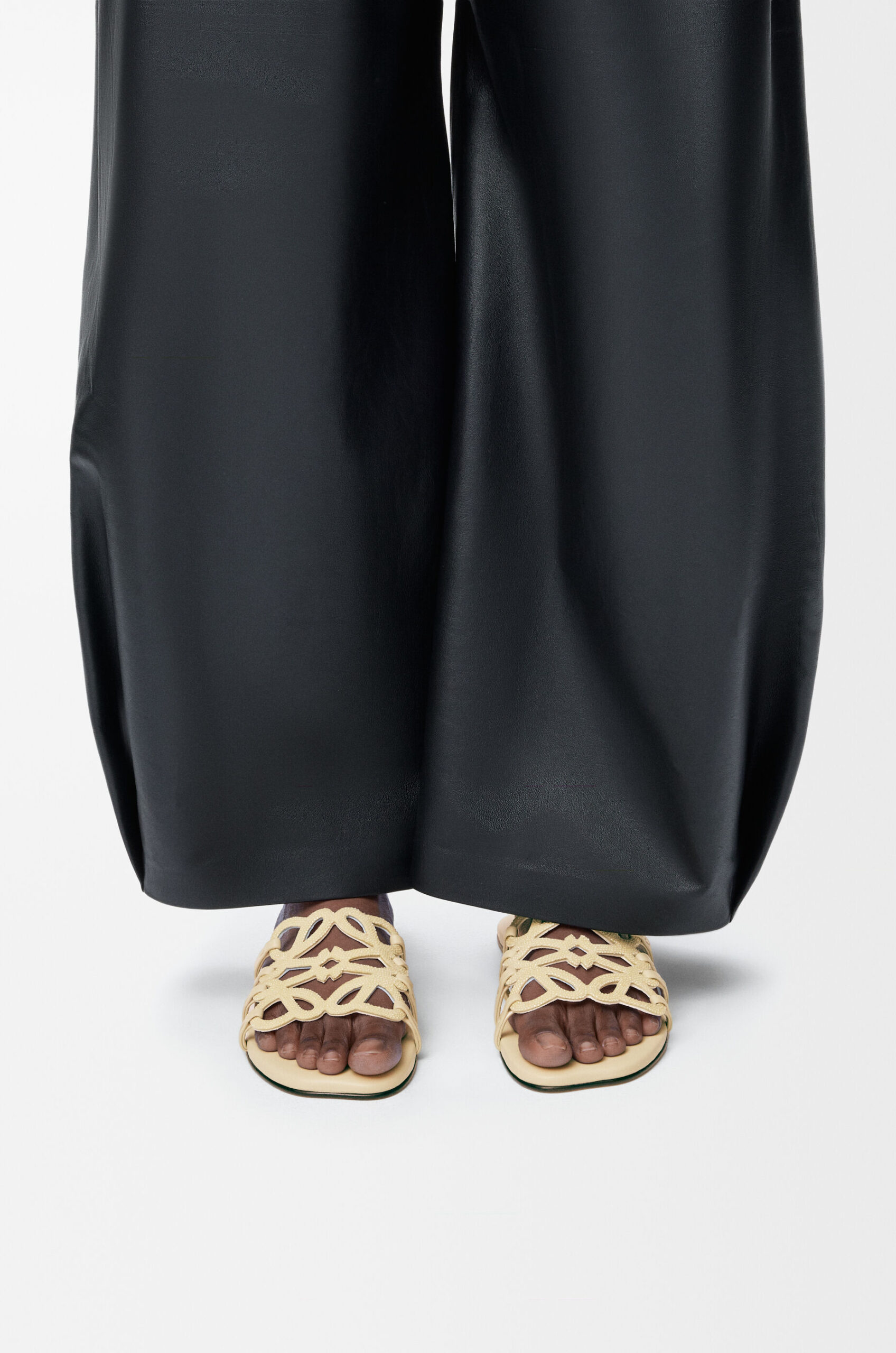 Petal Anagram Slide In Rhinestone-Embellished Suede - Image 3