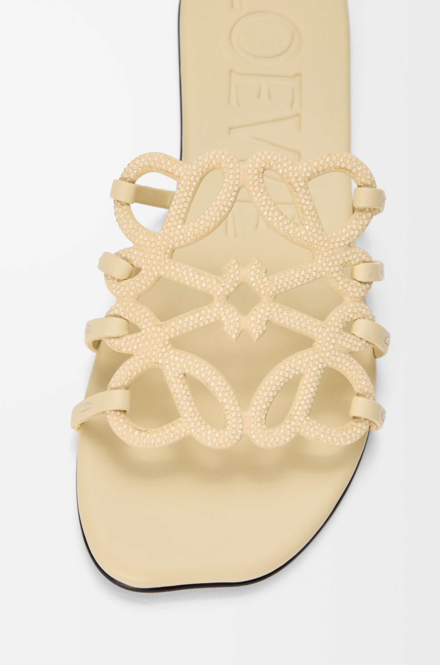 Petal Anagram Slide In Rhinestone-Embellished Suede - Image 5