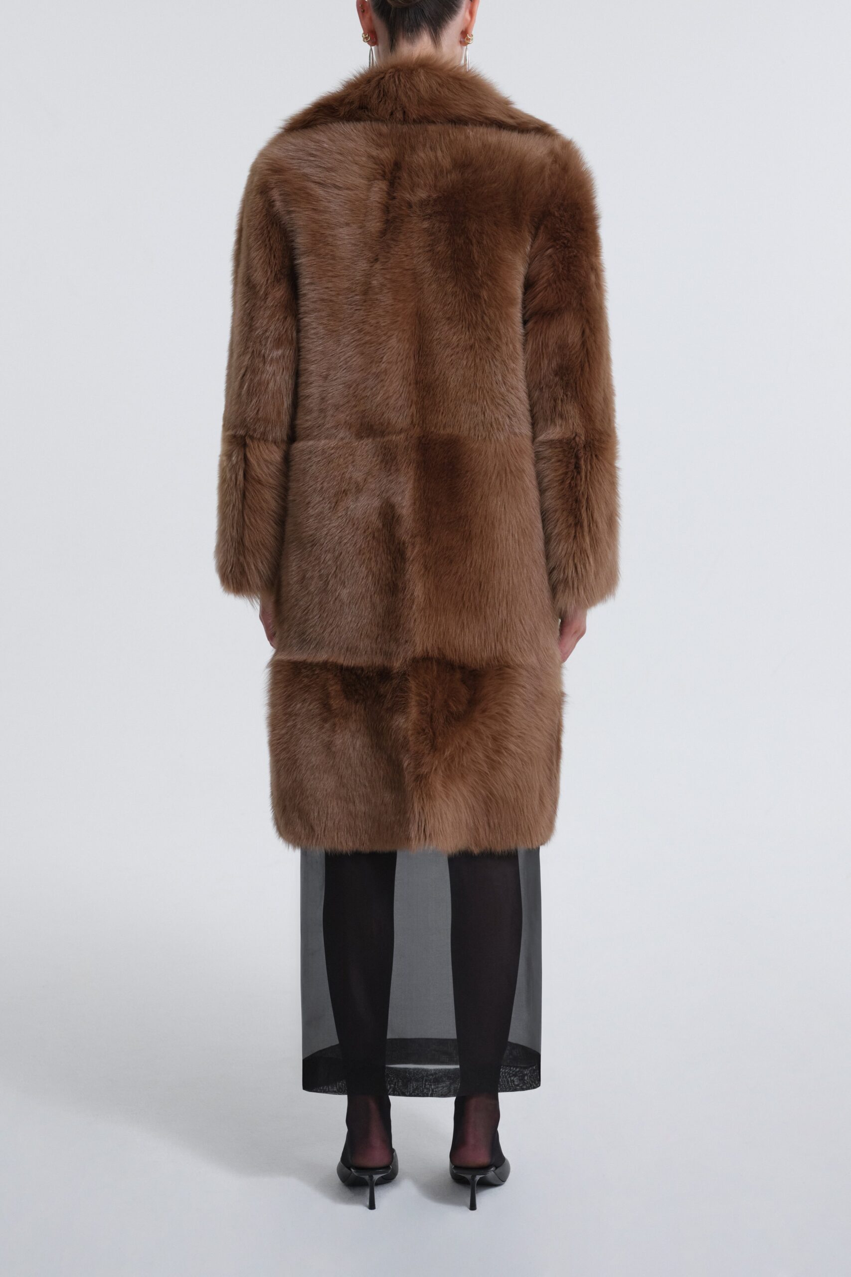 Evita Plush Shearling Coat - Image 4