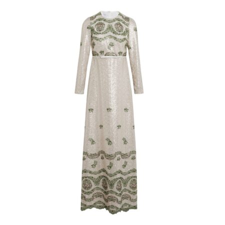 Tapistry Sequin-Embroidered Long Dress