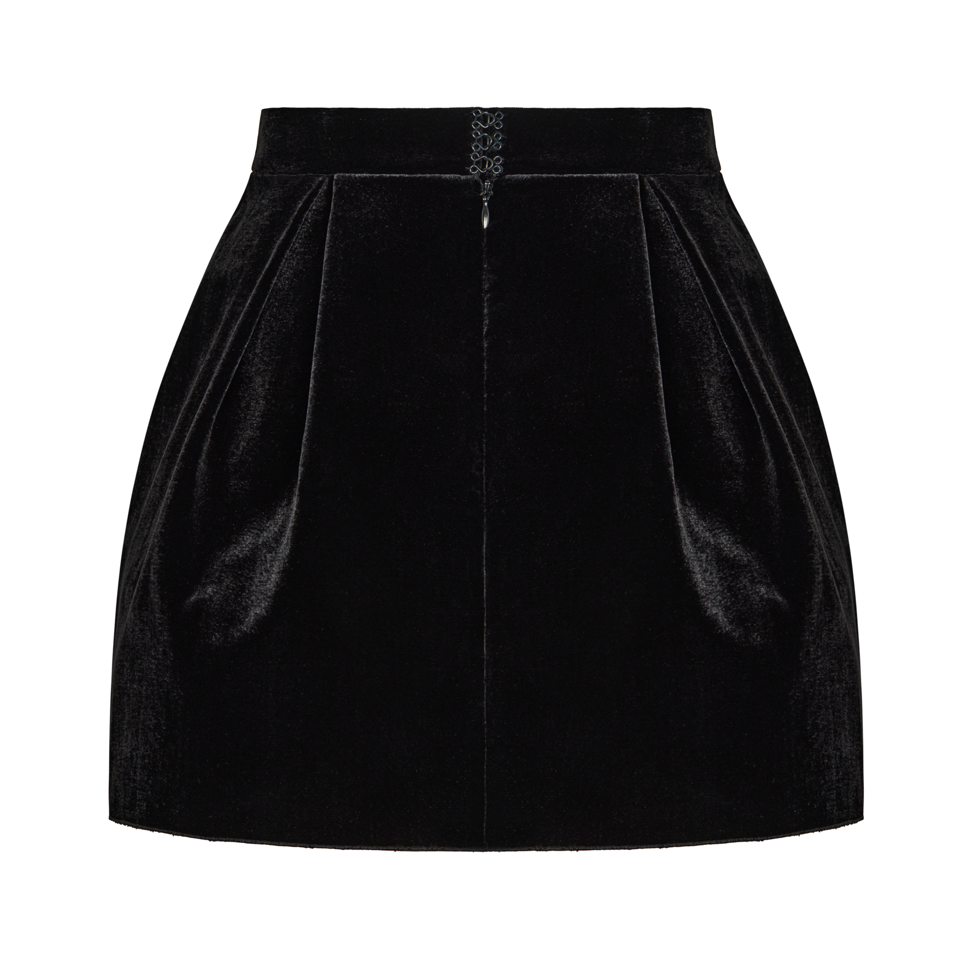 A-line skort in soft velvet - Image 4