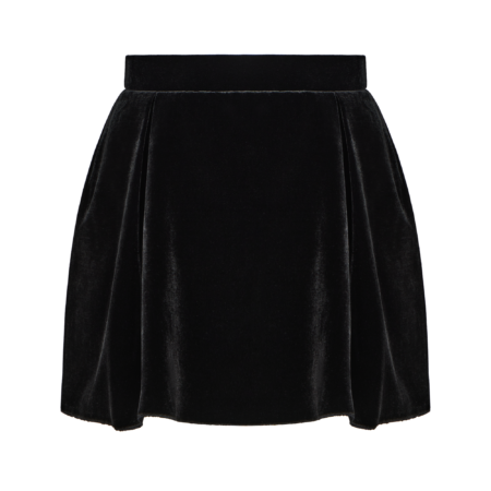 A-line skort in soft velvet