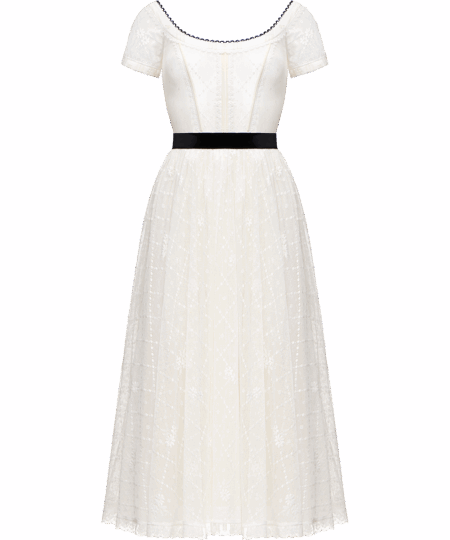 Lace dress with an apron