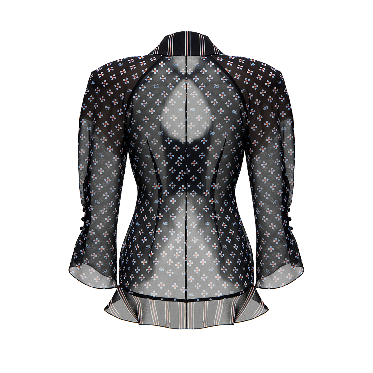 Silk blouse with a signature print - Image 4