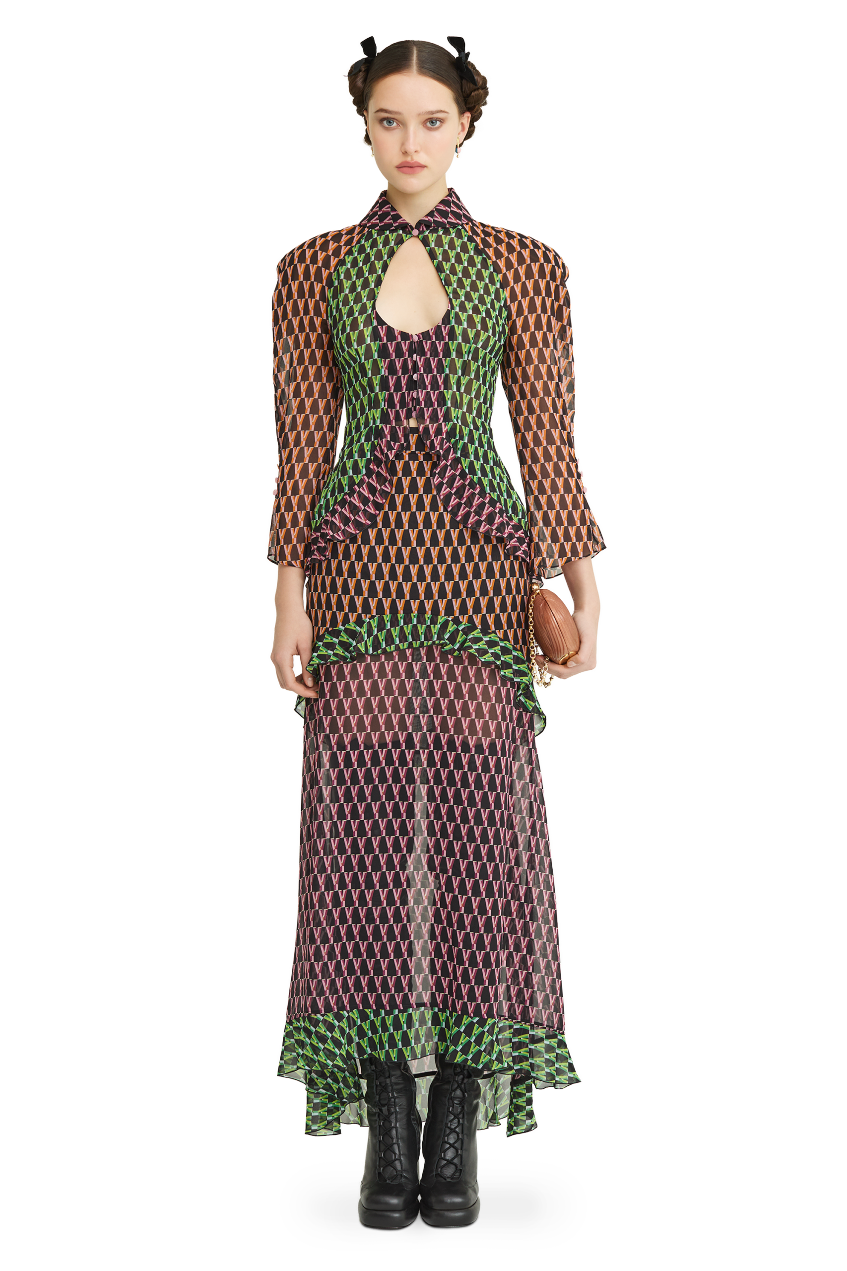 Silk midi skirt with a signature print - Image 2