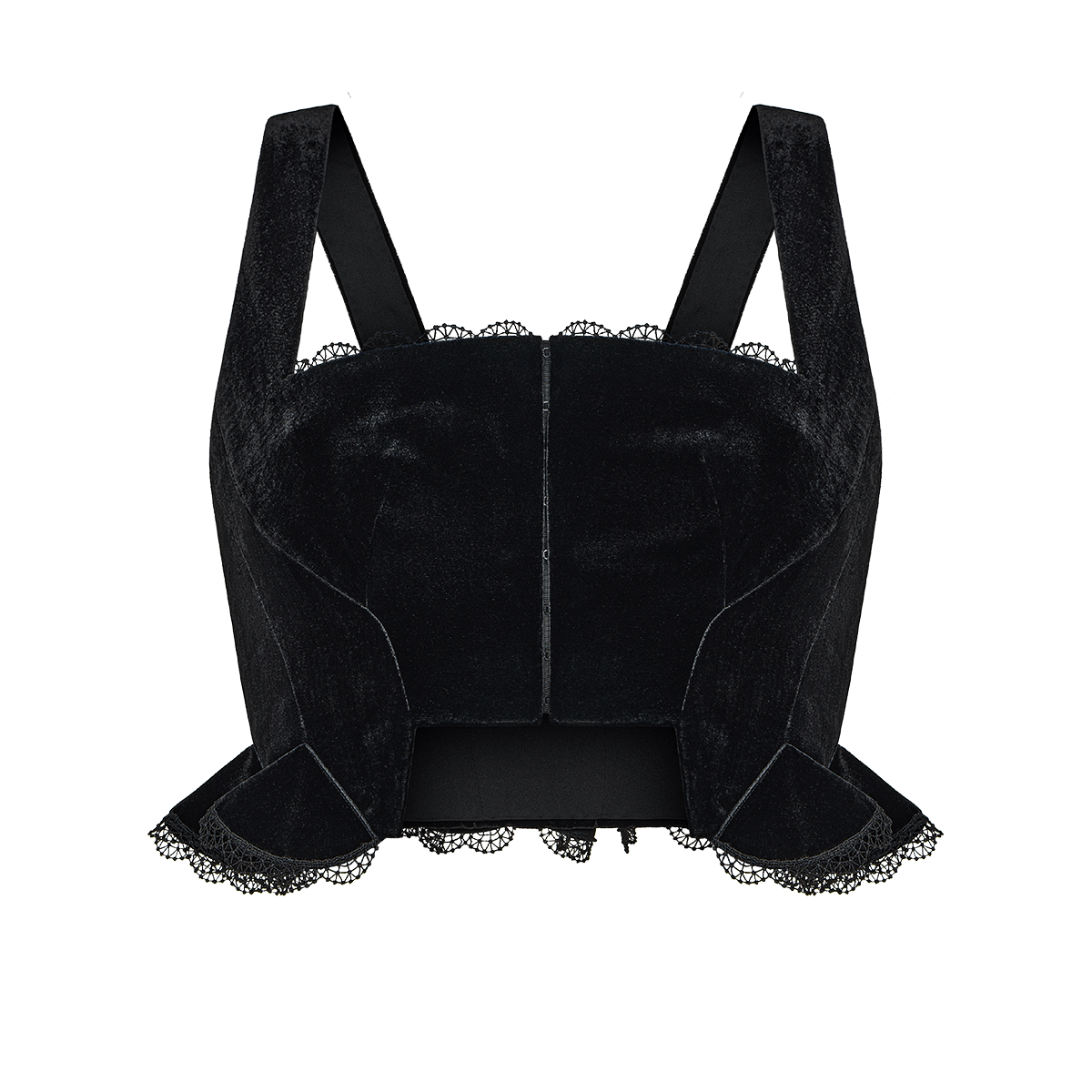 Velvet corset with lace trim - Image 4