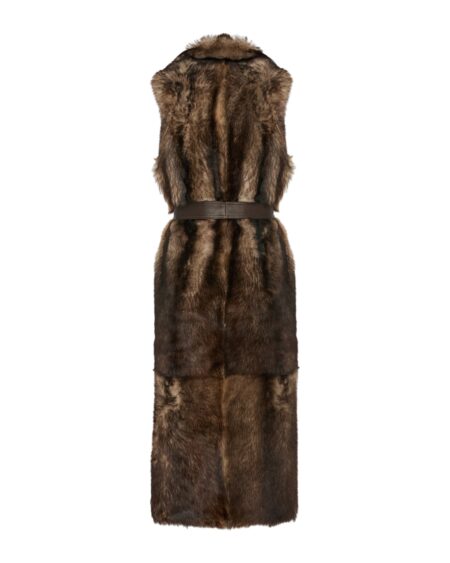 Long Toscana lambskin shearling gilet